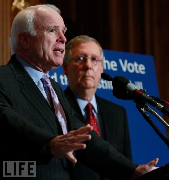 John McCain and Mitch McConnell