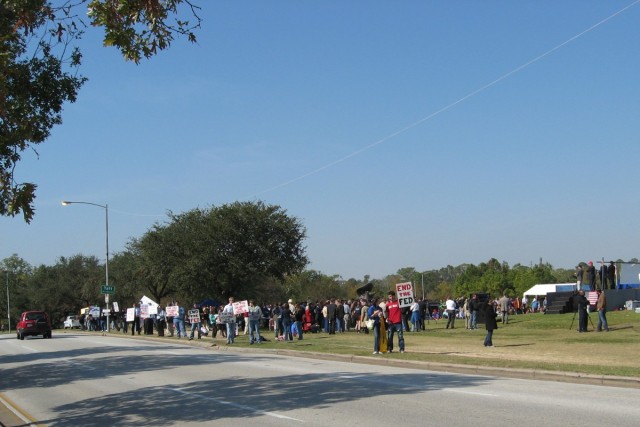 End the Fed protest in Houston on November 22, 2008