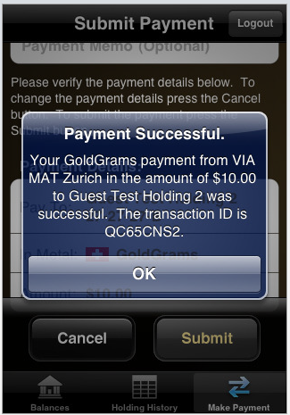 goldmoney iPhone app