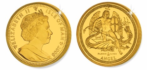 Isle Of Man Gold Angel Coin Isle Of Man Gold Angel Coin