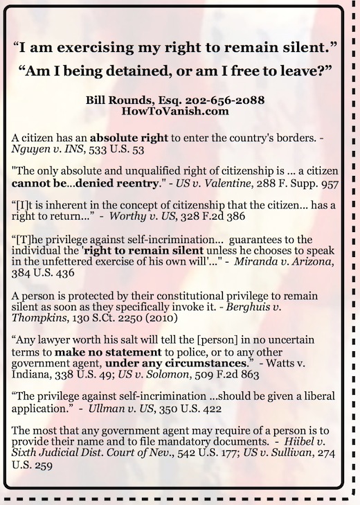 Customs right remain silent